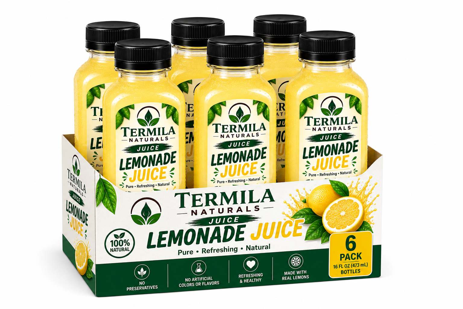 (6 Pack) Termila Naturals Juice Lemonade